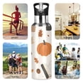 thumbnail image 7 of Yayeee 20oz Insulated Water Bottle Double Wall Stainless Steel with Flip Straw Lid, Hand Drawn Pumpkin, 7 of 7