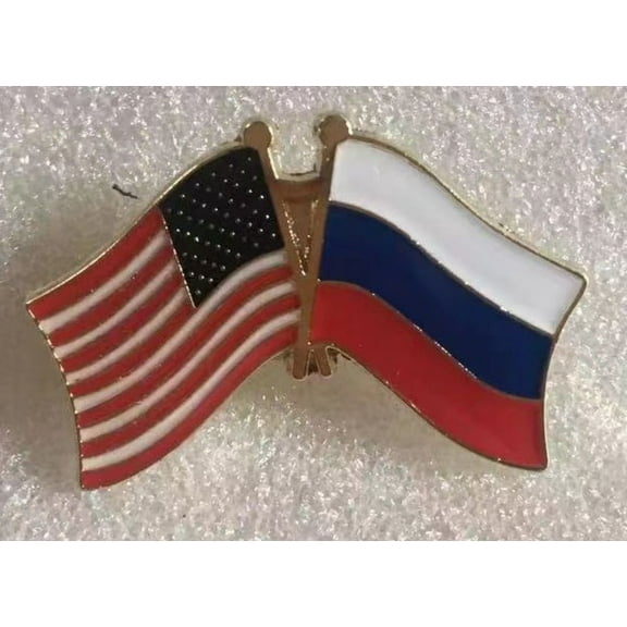USA Russia Lapel Pin