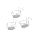 thumbnail image 5 of koolsoo 3x Hanging Planter Basket Above The Rail Flower Pot Holder Around Hanging Railing Planters for Window Courtyard Outdoors in The Interior Outdoors White, 5 of 8