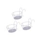 thumbnail image 5 of 3x Cesta colgante de hierro para colgar sobre la barandilla, soporte para macetas, estante contenedor de metal Blanco, 5 of 9