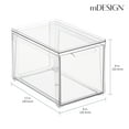 thumbnail image 4 of mDesign Plastic Stacking Closet Storage Organizer Bin with Drawer, 8 Pack, Clear, 4 of 9