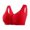 2Red, variant on Xijirk Women Bra with Front Button Fastener Lace Decorated Neckline Wide Sleeveless Shoulder Strap and Textured Outer Layer for Daily Rest and Indoor Wear Occasion,2Beige,38