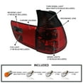 thumbnail image 3 of Spec-D Tuning Red Smoke Lens Tail Lights Compatible with 2000-2006 BMW E53 X5, Left + Right Pair Assembly, 3 of 7