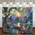 thumbnail image 3 of SSCSTS 6x6ft Palace Photography Background Fairy Tale Prince Princess Happiness Frog Castle Photography Background Studio Props LYST735, 3 of 5
