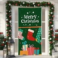 thumbnail image 5 of Miommo Merry Christmas Door Cover, 71x35 Inch Funny Santa Reindeer Christmas Door Banner, Weather Resistant Outdoor Xmas Holiday Decor for Front Door, 5 of 7