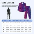 thumbnail image 6 of Bingfone Men'S Pajama Set 2 Piece Loungewear Pjs, Long Sleeve With Pajama Pants-Leopard Neon Rainbow Gradient, 6 of 9