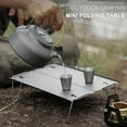 thumbnail image 2 of Mini Table Pliante en Aluminium pour Camping et Pique-Nique en Plein Air, Bureau Domestique (Argent), 2 of 9