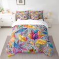 thumbnail image 2 of Manfei Country Floral 7-Piece Twin Bedding Sets,Rustic Botanical Bedding Comforter Set,Colorful bohemian Flowers Sheet Sets For Kids,Breathable Home Decor Reversible, 2 of 8