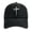 Black, variant on Womens and Mens Christian Jesus Cross Baseball Cap, Easter Cross Embroidered Adjustable Unisex Dad Hat, Retro Washed Vintage Cotton Curved Brim Baseball Cap for Summer Outdoor and Casual Wear Purple