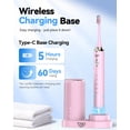 thumbnail image 6 of JTF Sonic Electric Toothbrush with UV & Drying: 5 Customized Modes for Effective Yet Gentle Cleaning –with 8 Brush Heads, Rinse Cup, Wireless Charging Base, Rechargeable for Daily Care, Home & Travel, 6 of 10