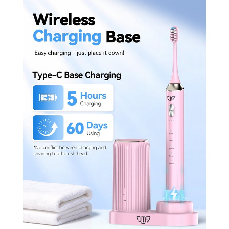 JTF P400 Sonic Electric Toothbrush with UV Drying & Wireless Charging photo 5