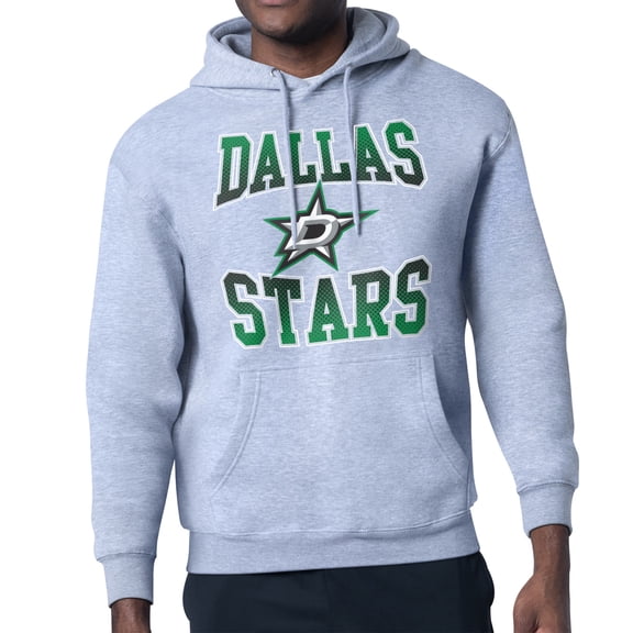 Men's Starter Gray Dallas Stars Comic Style Team Graphic Hoodie
