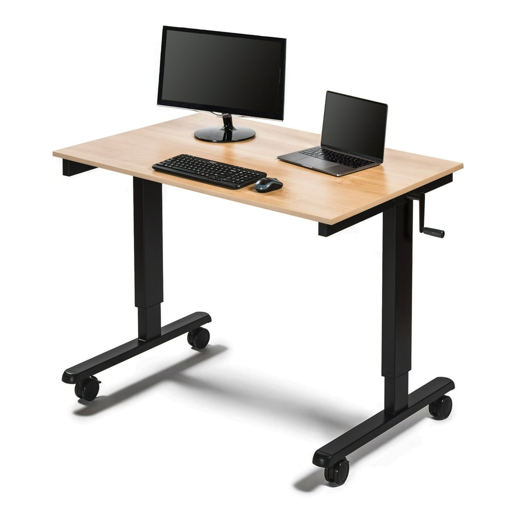 Stand Up Desk Store Crank Adjustable Height Rolling Standing Desk