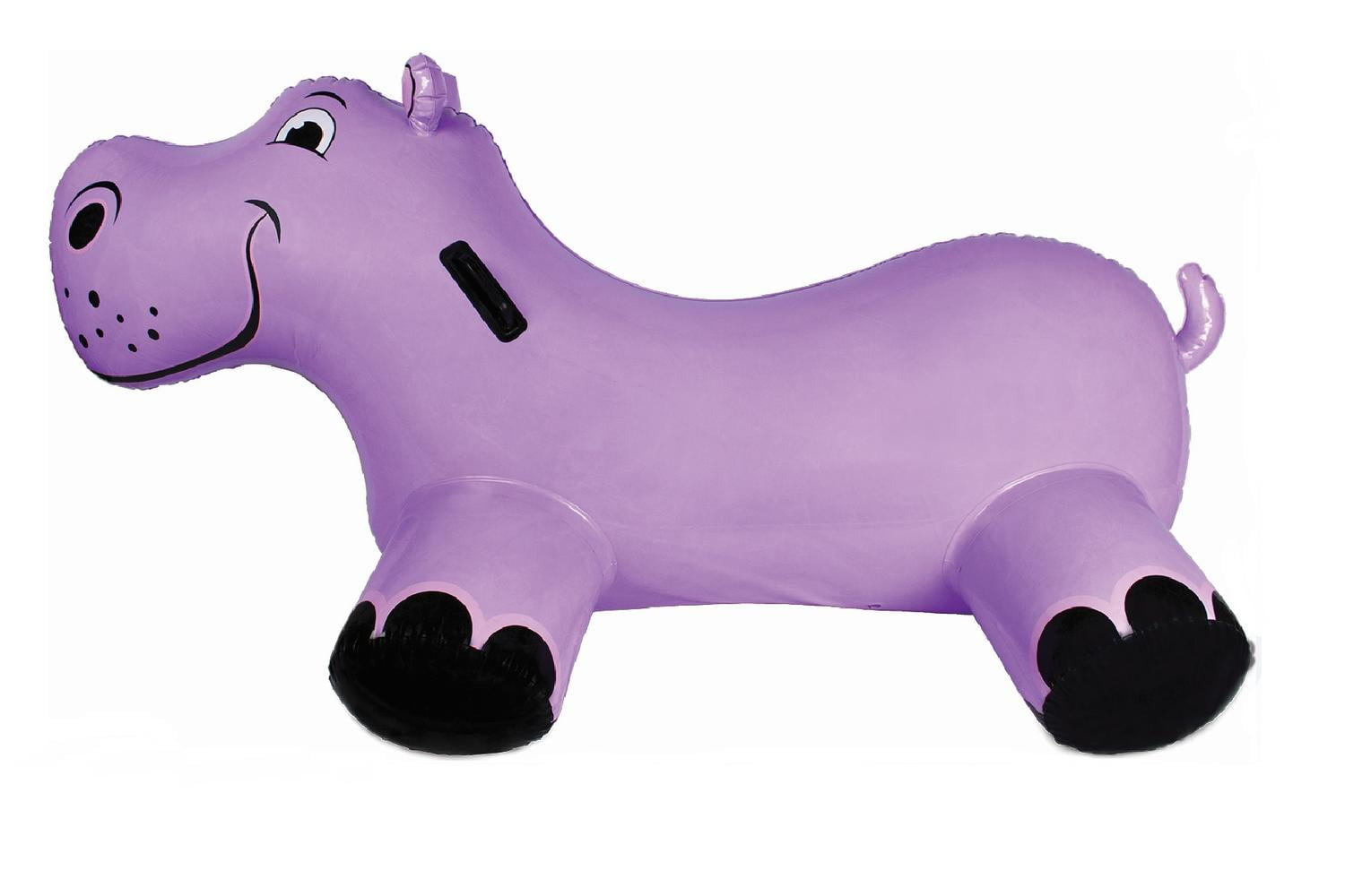 69" Inflatable Purple Happy Hippo Rider Swimming Pool Float | Walmart