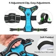 thumbnail image 4 of PHOEPET No Pull Dog Harness Medium Reflective Front Clip Vest with Handle, Adjustable 2 Metal Rings 2 Buckles,Black, 4 of 7