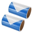 thumbnail image 1 of Unique Bargains Ruban Réfléchissant 2 Rouleaux de Ruban de Sécurité Étanche de 6 Pi x 10 Pi pour Remorques, Bleu Blanc, 1 of 6