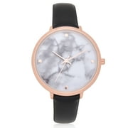 Time and Tru Adult Female Analog Watch in Rose Gold with Printed Marble Dial - 4032WML