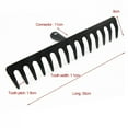 Metal Farming Rake Farming Rake Stainless Steel Rake 14-Tooth Hay Deciduous Rake Pine Soil ...