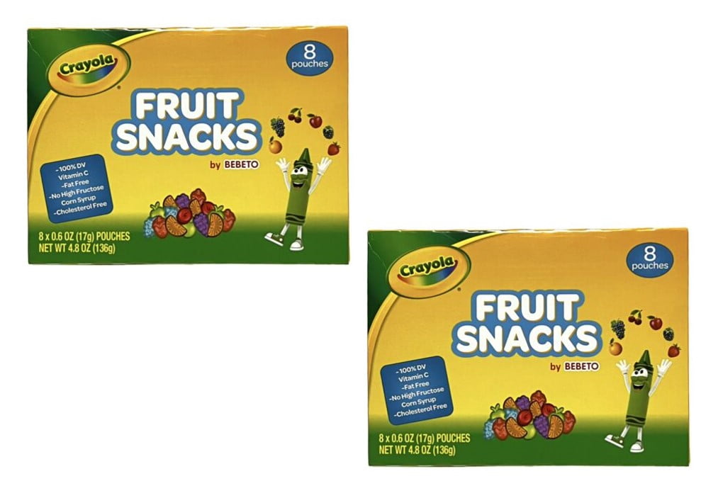 CGT Crayola Fruit Snacks Pouches Gummies Real Fruit Ingredients 100 DV