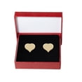 thumbnail image 3 of Arete Corazón Liso Pulido Dorado Chapa de Oro 18K Horoz WH558, 3 of 4