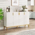 thumbnail image 4 of Tribesigns White Luxury Buffet Cabinet with Storage, 55 Inch Kitchen Sideboard Cabinet with 4 Doors, 4 of 12