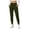 Army Green, variant on Risckoth Women's Jogger Leggings High Waist Front Pockets Cuffed Ankle Slim Fit Yoga Pants S-2XL