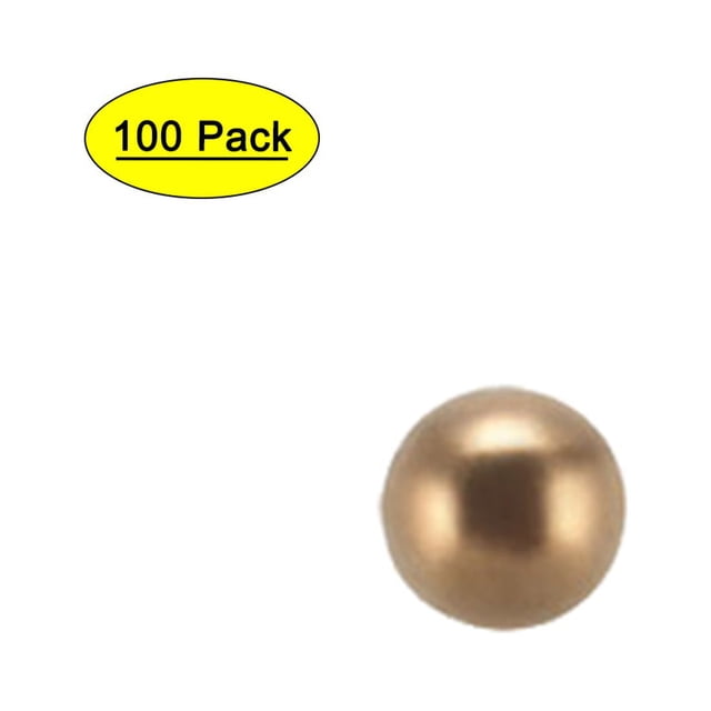 Uxcell 100 Paquete de Bolas de Rodamiento de Latón Sólido de Precisión de 2mm