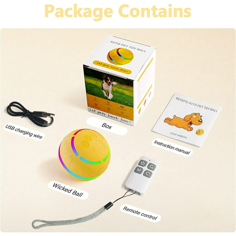 Smart Interactive Dog Balls, Remote Control Dog Toy Ball for