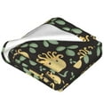 thumbnail image 2 of Bingfone Octopuses And Leaves Print Flannel Fleece Blanket Throw Blanket for Bed,Sofa,Couch,Travel,Camping(80"x60" ), 2 of 8