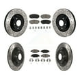 thumbnail image 1 of Transit Auto Front Rear Coated Drilled Slotted Disc Brake Rotors and Ceramic Pads Kit for Car 2019-2024 Mazda CX-5 Turbocharged KDC-101237, 1 of 11