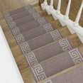 thumbnail image 7 of Slip-Resistant, Non-Adhesive, Durable, Stain-Resistant, Washable 8.5x26 in. Stair Treads to Enhance Safety, Protect Stairs, and Reduce Noise. Gray Contemporary Greek Key Design, Set of 13, 7 of 7
