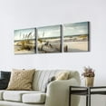 thumbnail image 3 of Beach scenery Picture Seascape Art: Coastal Sand Dunes Path Canvas Print Set (Overall 48"W x 16"H,Multi-Sized), 3 of 6
