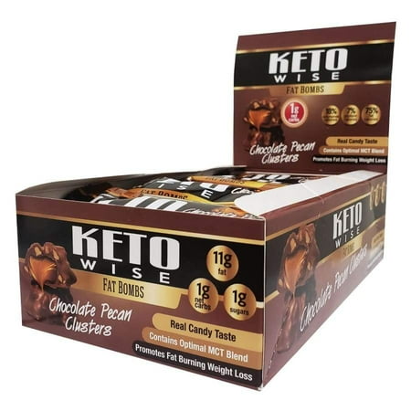 Low Fat Chocolate Candy - Keto Wise Fat Bombs - Chocolate Pecan Clusters