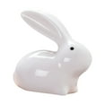 thumbnail image 1 of GUOOL Modern Ceramic Bunny Figurine Art Animal Craft Ornament Statues Porcelain Rabbit White, 1 of 9