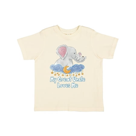

Inktastic My Great Uncle Loves Me Cute Elephants Clouds Moon and Stars Gift Toddler Boy or Toddler Girl T-Shirt