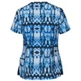 thumbnail image 3 of JINMGG Womens Tops,Women Short Sleeve V-neck Tops Working Uniform Blouse Blue XXL, 3 of 4