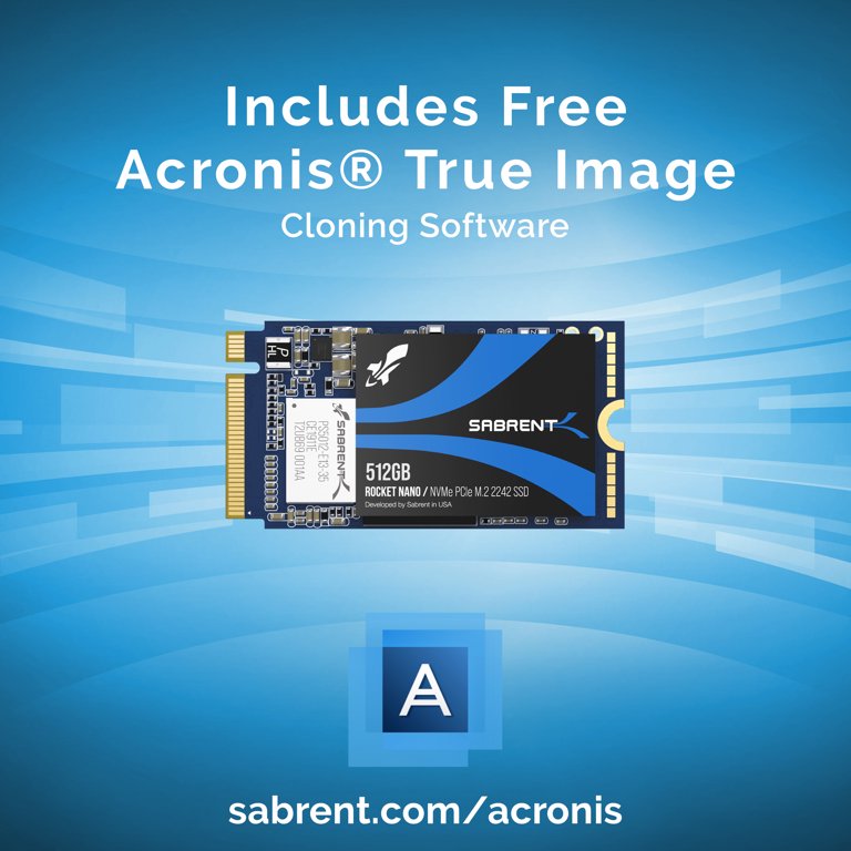 Sabrent 512GB Rocket NVMe PCIe M.2 2242 DRAM-less Low Power