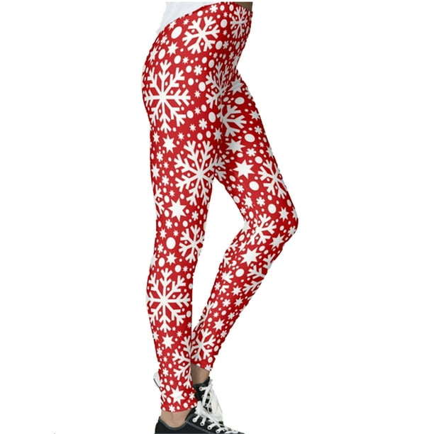 Citgeett Women Christmas Leggings Stretch Printed Snowflake Xmas Tree Winter Trousers Pants - Walmart.com