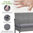 thumbnail image 5 of Canddidliike Patio Furniture 4 Pieces Patio Rattan Cushioned Furniture Set, Outdoor Wicker Rattan Chairs Garden Backyard Balcony Porch Poolside loveseat with Wooden Tabletop, 5 of 8