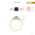 thumbnail image 6 of ANGARA Natural Vintage Style Cushion Sapphire Solitaire Ring in 14K Yellow Gold for Women (Size-5mm) | September Birthstone, Birthday, Anniversary, Jewelry Gift for Women | Natural Blue Sapphire Ring, 6 of 10