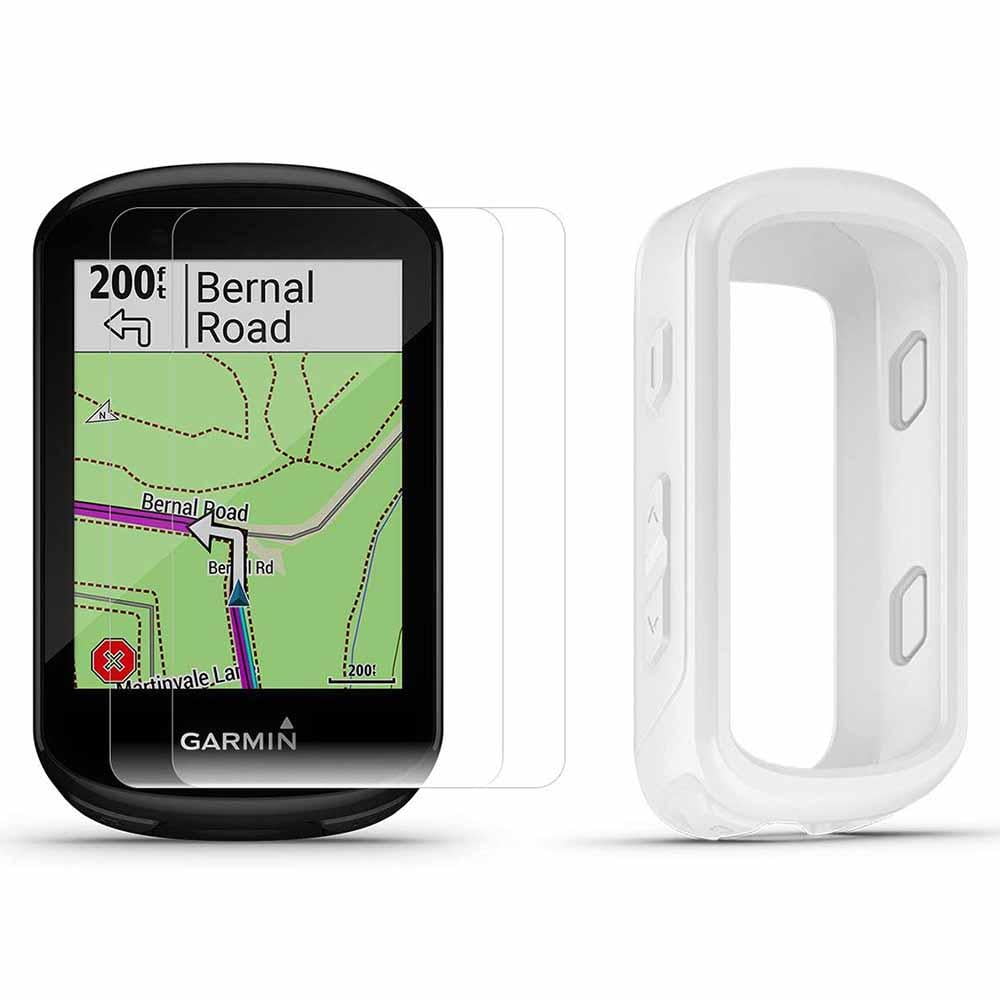 Garmin Edge 530 (GPS Only) Bike Computer Bundle with White Silicone Case HD Tempered Glass Screen Protectors (x2) (x2) - Walmart.com