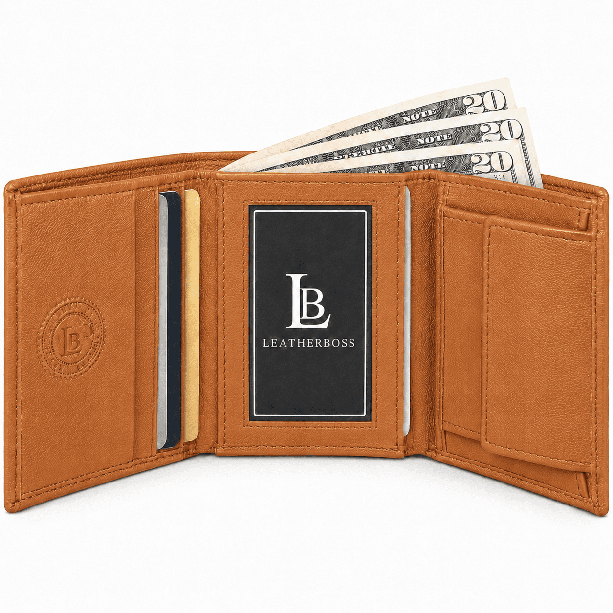 Boys Slim Compact Id and Coin Pocket Trifold Wallet