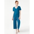 thumbnail image 2 of Joyspun Women's V-Neck Sleep T-Shirt, Sizes S to 3X, 2 of 6