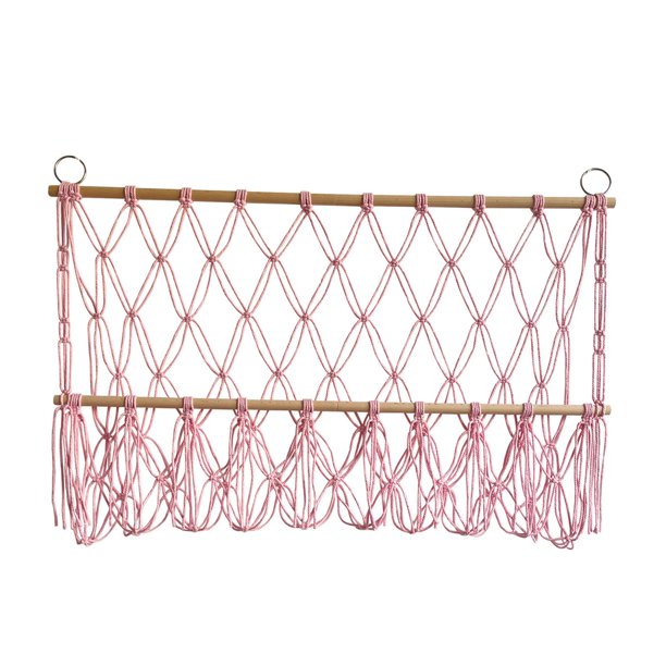 Red de almacenamiento para colgar en la pared, hamaca para peluches, organizador de juguetes, peluche Rosa