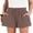 Brown, variant on Shorts for Women Summer Casual High Waisted Wide Leg Drawstring Lounge Shorts Comfy 2026 Beach Vacation Clothes L
