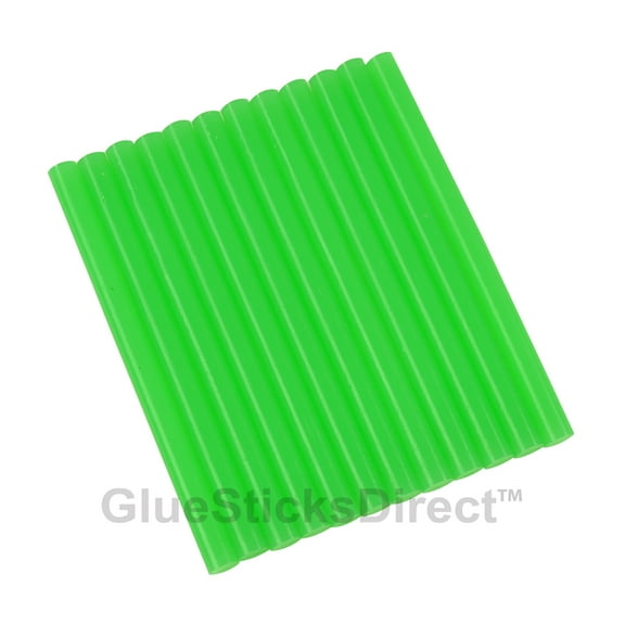 GlueSticksDirect Translucent Green Colored Glue Sticks Mini X 4" 24 Sticks