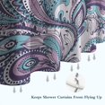 thumbnail image 6 of Purple and Teal Paisley and Floral Pattern Shower Curtain 72"x84" ,Bathroom Decorative Shower Curtains Set with 12 Hooks,Modern Waterproof Washable Shower Curtain, 6 of 6