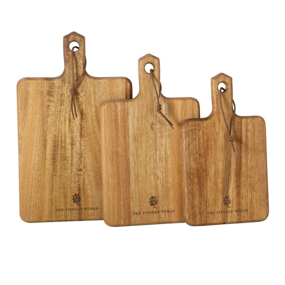 The Pioneer Woman 3-Piece Acacia Wood French Cutting Boards
