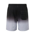 thumbnail image 5 of ibiyuan Swim Trunks Men with Boxer Mesh Liner Quick Dry Mens Bathing Suits 2 In 1 Beach Shorts Zipper Pockets High Visibility Funny Print Beach Swimwear,Black-C, 5 of 7