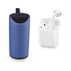 thumbnail image 1 of Combo bocina bluetooth con radio FM azul + audifonos inalambricos, 1 of 5